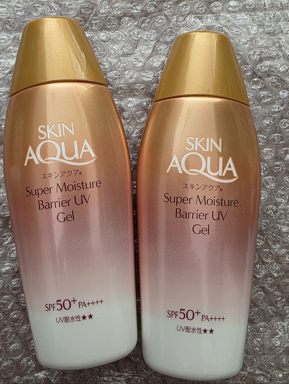 2 bottles SKIN AQUA Super Moisture Barrier UV Gel - water resistant ~40 minutes